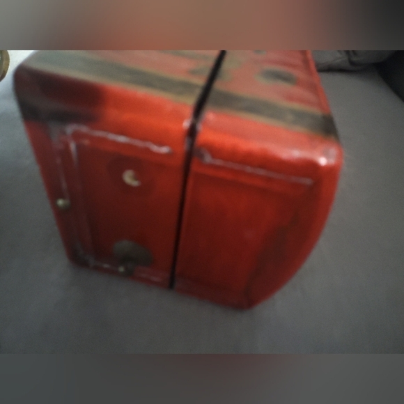 Ethan Allen box home size 16" x 5" + red pink green black brown gold - Picture 13 of 16